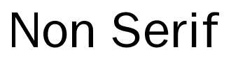Non Serif font